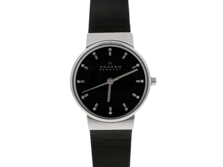 Reloj Skagen para dama caja en acero inoxidable correa piel. Hot on Sale