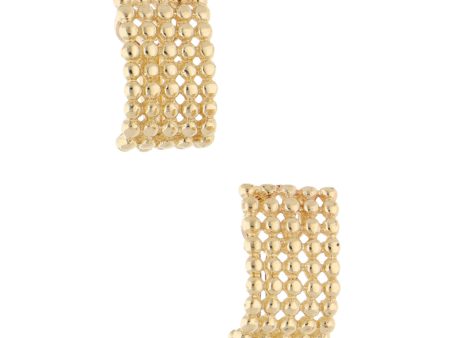 Aretes boleados en oro amarillo 14 kilates. For Sale