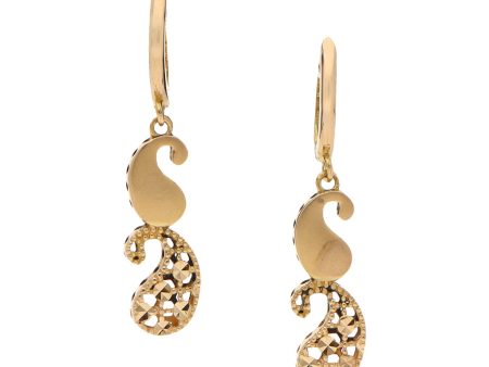 Aretes articulados con colgantes en oro amarillo 18 kilates. on Sale