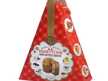 Borgo De Medici Assortment of 6 Mini Panettone Cakes in Gift Box 600g Fashion