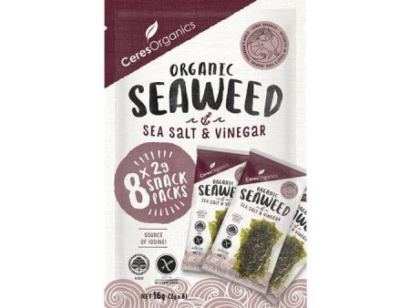 Organic Seaweed Sea Salt & Vinegar 8 x 2g Snack Pack For Cheap